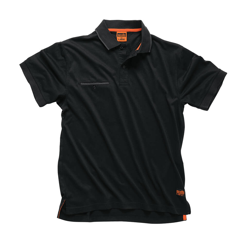 Scruffs Worker Polo Shirt Black 1#colour_black
