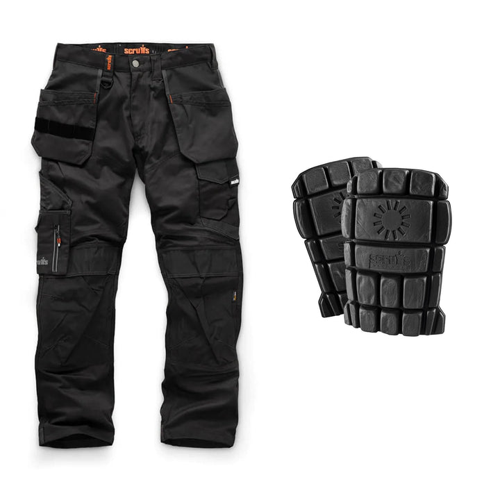 Scruffs Special Offer Pack - Trade Holster Pocket Work Trousers + Knee Pads