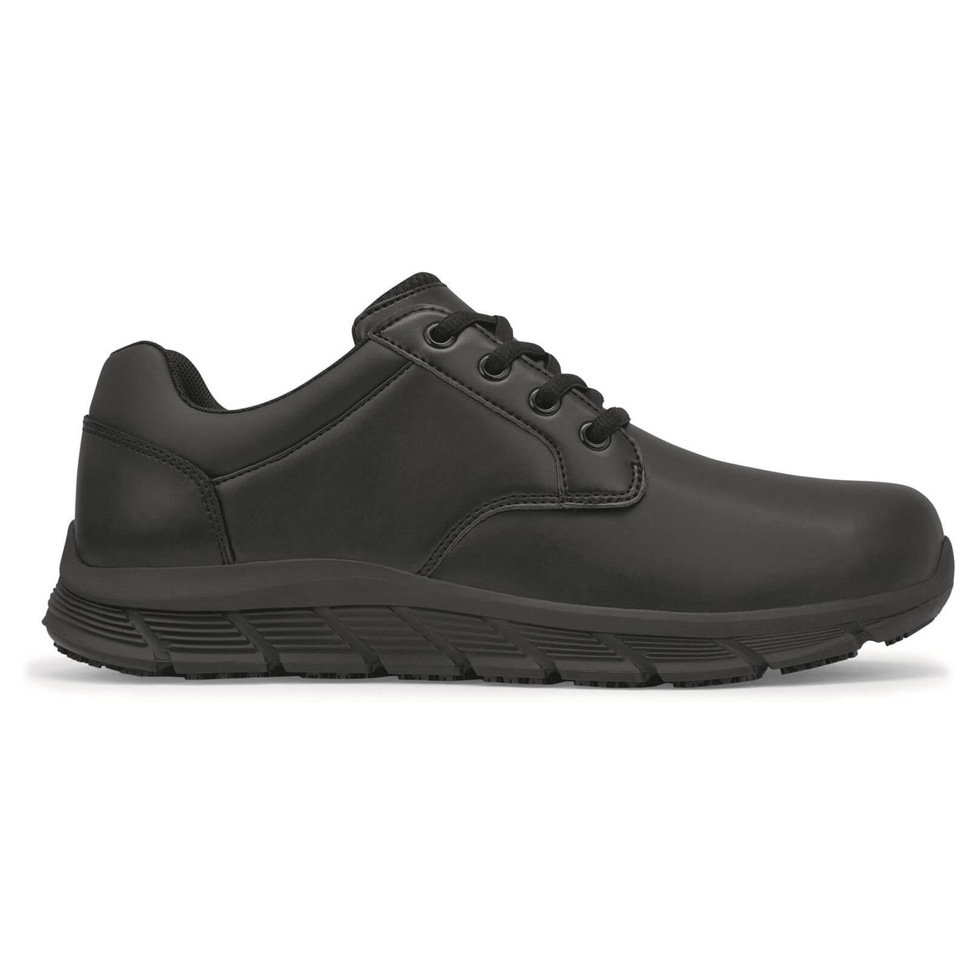 Shoes For Crews Saloon II Mens Slip Resistant Shoes Black 4#colour_black