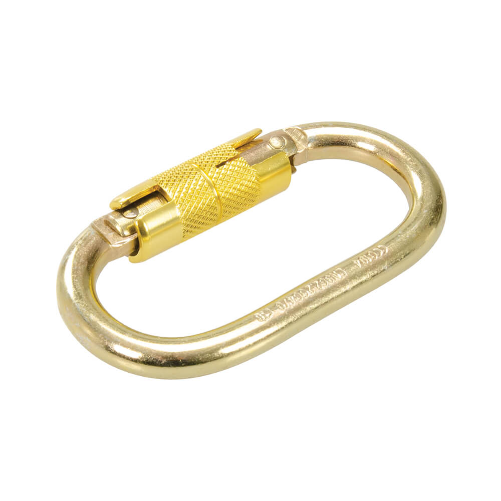 Silverline Auto-Locking Oval Karabiner Golden 1#colour_golden