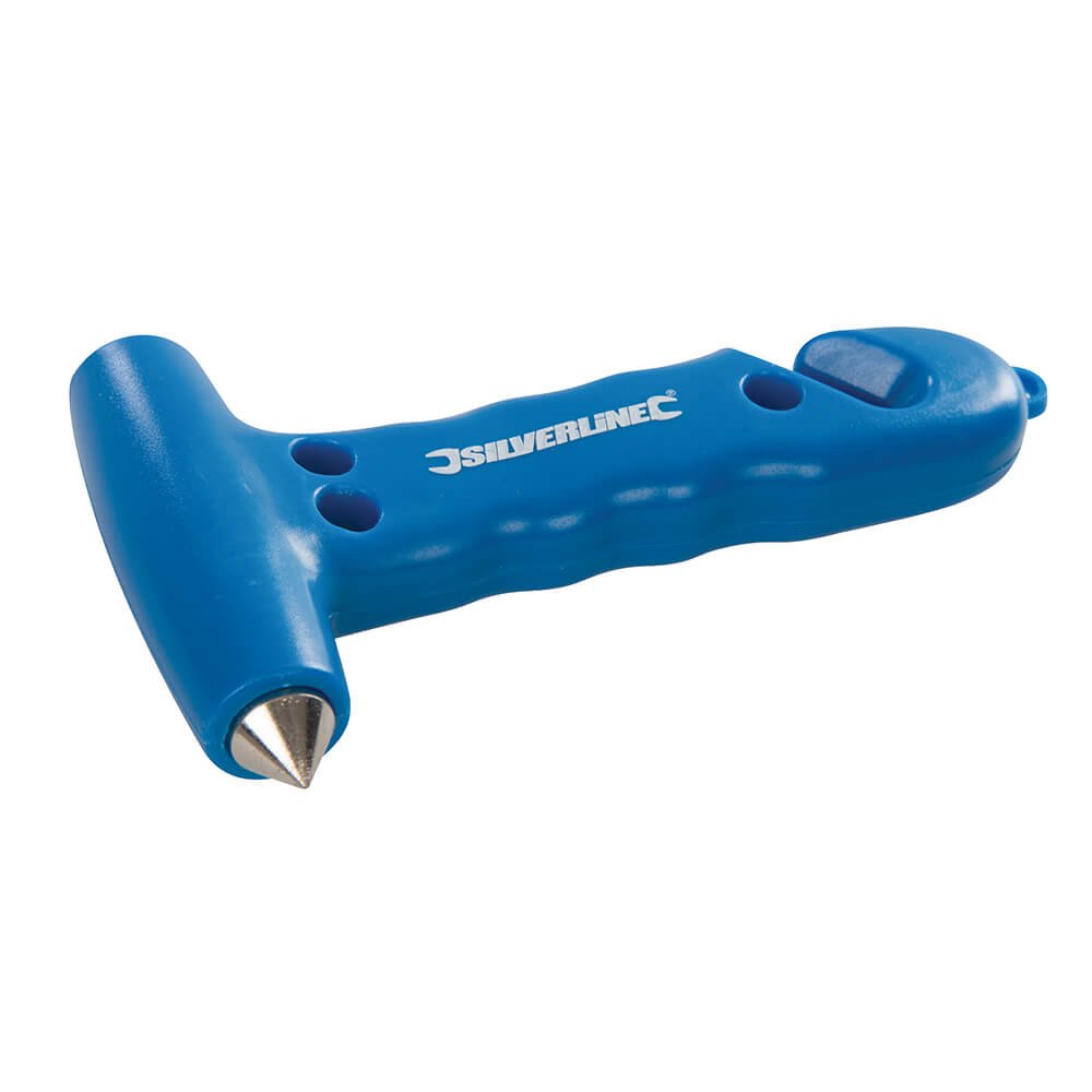 Silverline Emergency Hammer & Belt Cutter Blue 1#colour_blue
