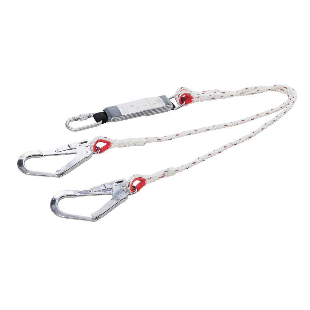 Silverline Energy Absorbing Twin Lanyard Clear 1#colour_clear