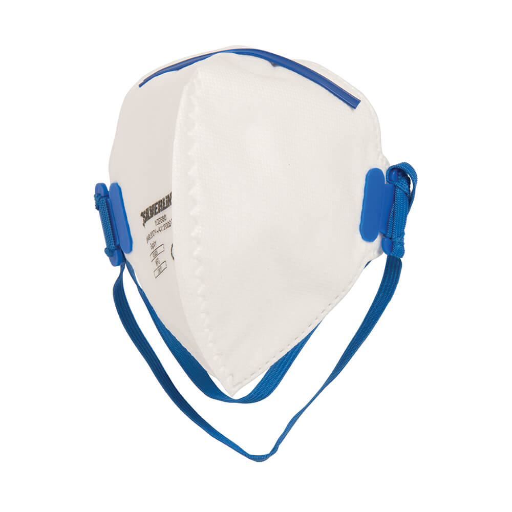 Silverline Fold Flat Face Mask FFP2 NR White 1#colour_white