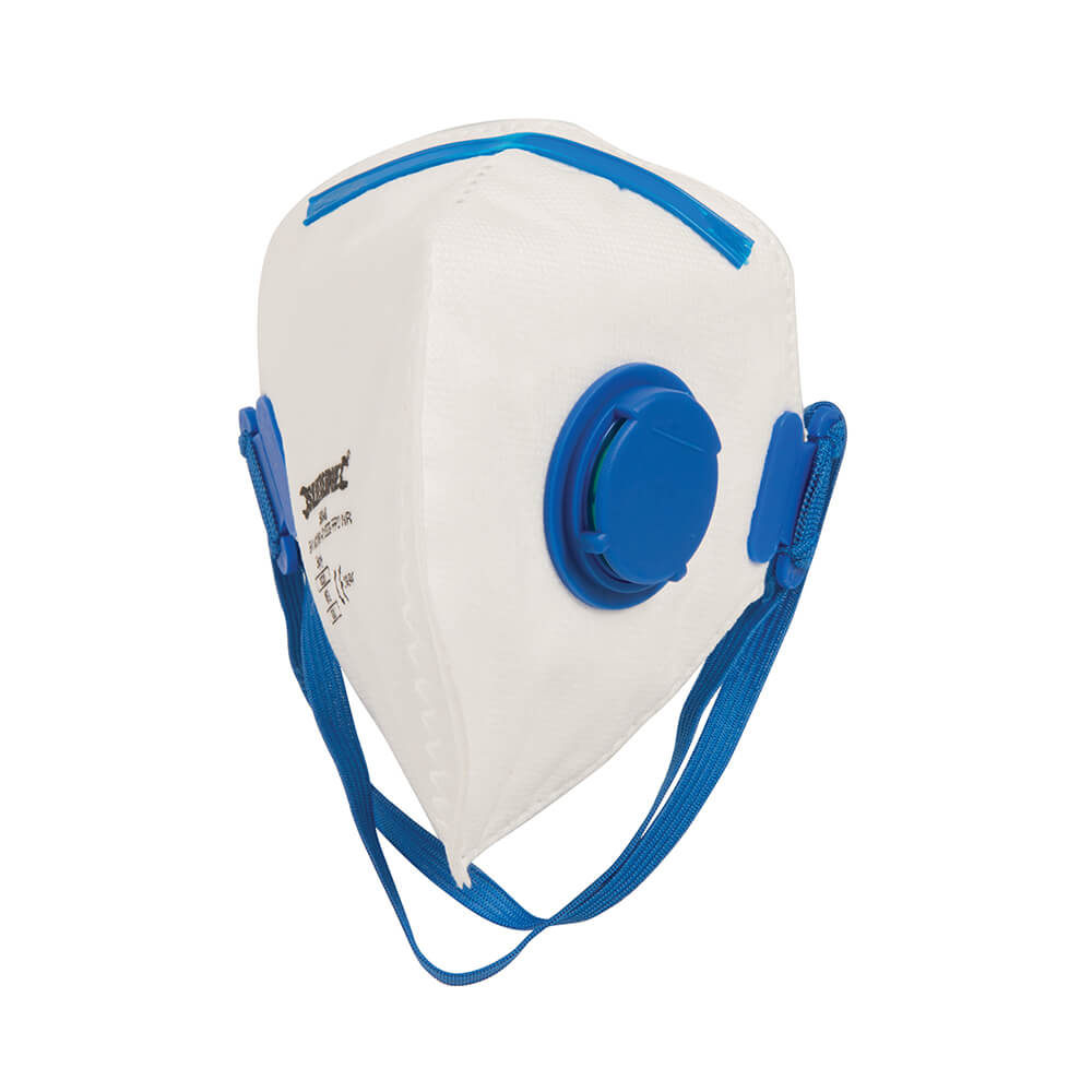 Silverline Fold Flat Valved Face Mask FFP2 NR White 1#colour_white