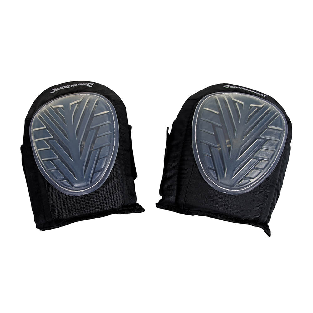 Silverline Hard Cap Gel Knee Pads Black 1#colour_black