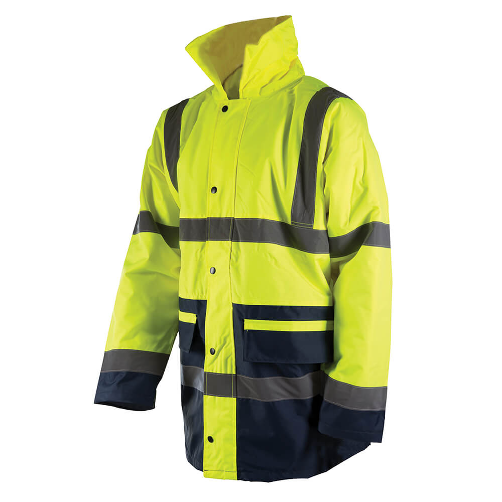 Silverline Hi-Vis 2-Tone Waterproof Jacket Class 3 Yellow 1#colour_yellow