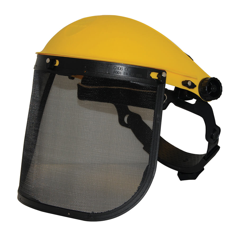 Silverline Mesh Face Shield Flip-Up Visor Yellow 1#colour_yellow