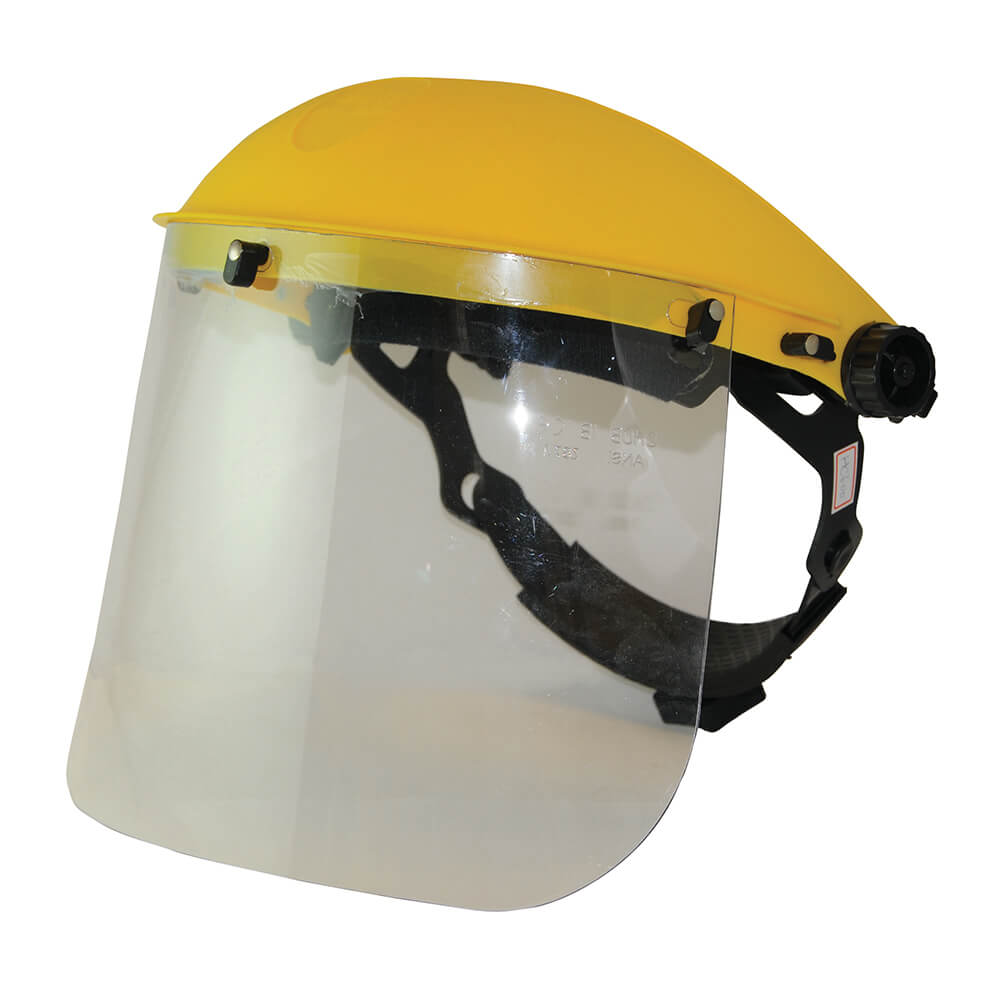 Silverline Polycarbonate Face Shield Impact resistant Visor Yellow 1#colour_yellow