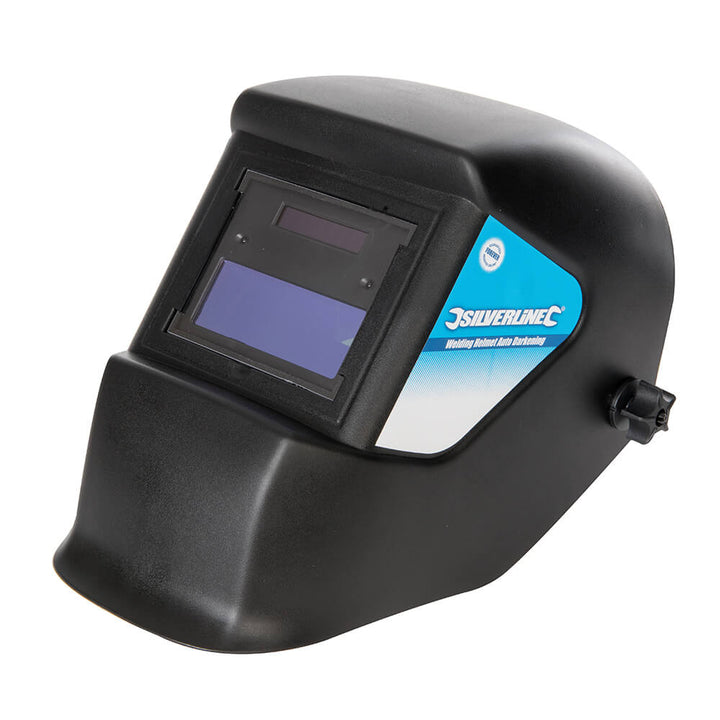 Silverline Welding Helmet Auto Darkening Black 1#colour_black