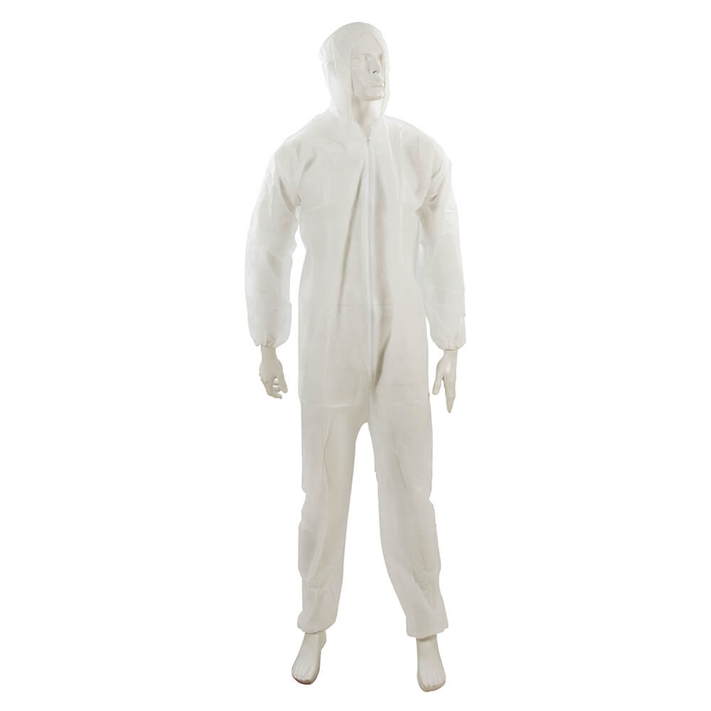 Silverline White Zip-up Disposable Overall White 1#colour_white
