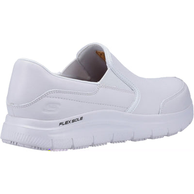 Skechers Bronwood Flex Advantage Slip Resistant Work Shoes-White-2