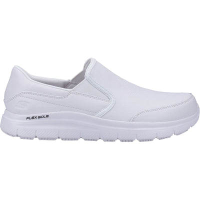 Skechers Bronwood Flex Advantage Slip Resistant Work Shoes-White-4