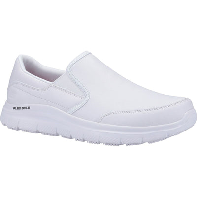 Skechers Bronwood Flex Advantage Slip Resistant Work Shoes-White-Main