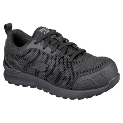 Skechers Bulklin Ayak Safety Shoes Black/Black 1#colour_black-black