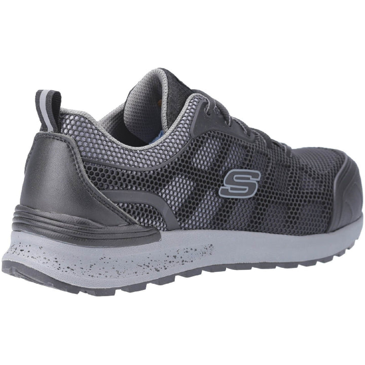 Skechers Bulklin-Lyndale Athletic Safety Toe Cap Work shoes-Black-Grey-2