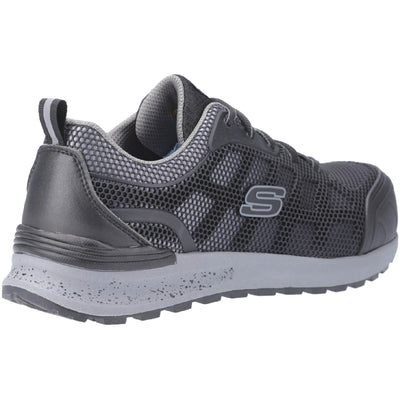 Skechers Bulklin-Lyndale Athletic Safety Toe Cap Work shoes-Black-Grey-2