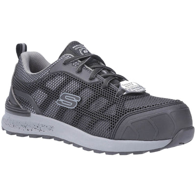 Skechers Bulklin-Lyndale Athletic Safety Toe Cap Work shoes-Black-Grey-Main