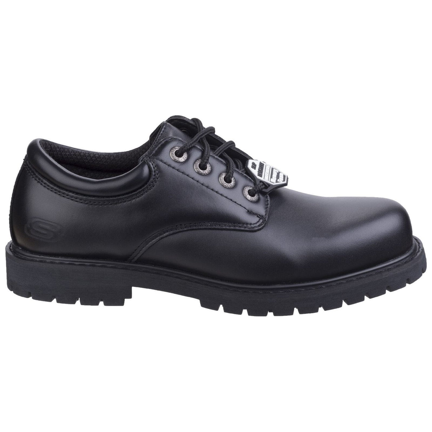 Skechers Cottonwood Elks Slip Resistant Work Shoes-Black-4