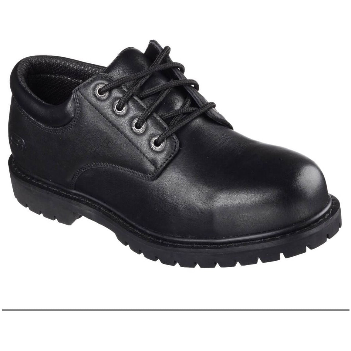 Skechers Cottonwood Elks Slip Resistant Work Shoes-Black-5