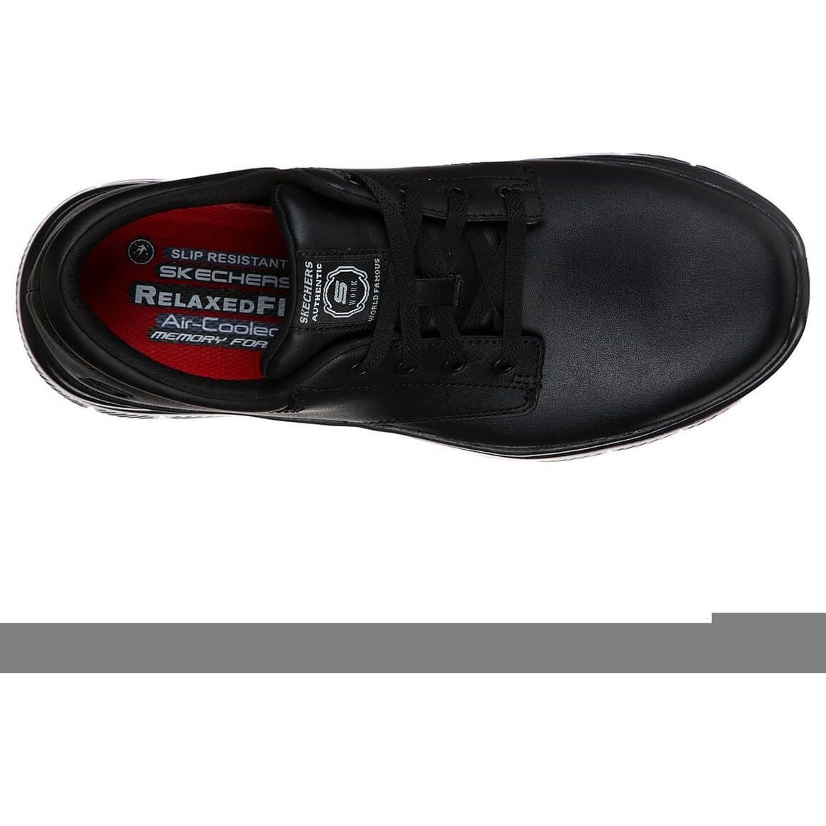 Skechers Fourche Flex Advantage Slip resistant Work Shoes-Black-4