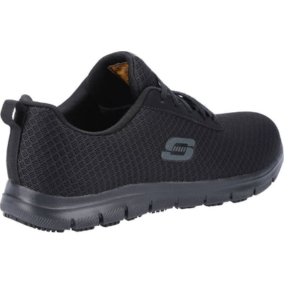 Skechers Genter Bronaugh Slip Resistant Work Shoes-Black-2