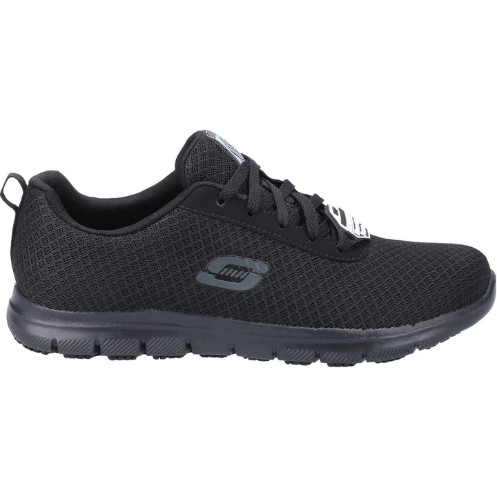 Skechers Genter Bronaugh Slip Resistant Work Shoes-Black-4