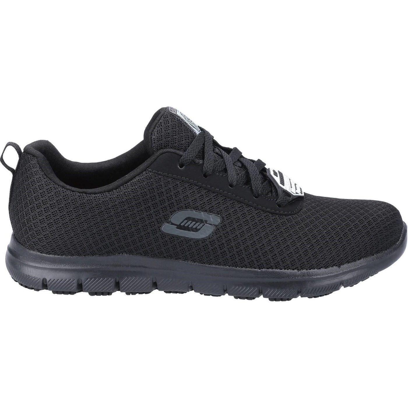 Skechers Genter Bronaugh Slip Resistant Work Shoes-Black-4