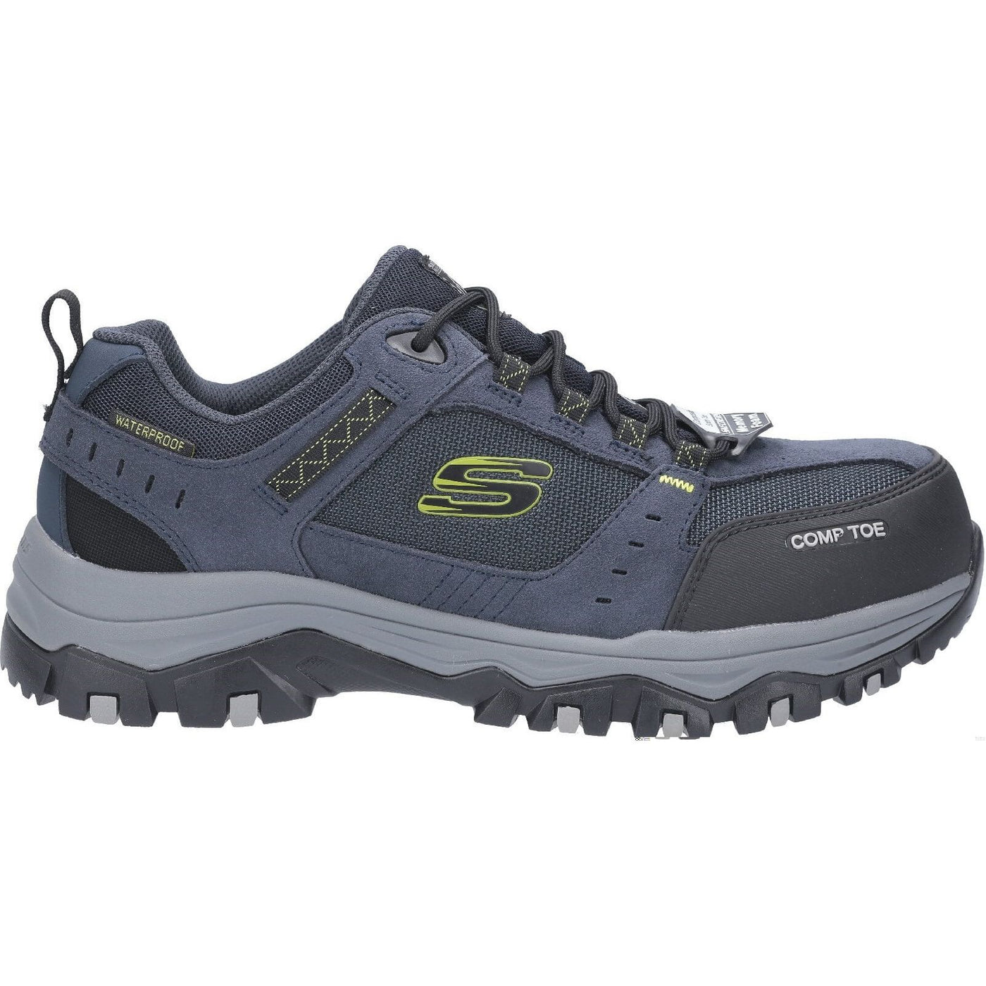 Skechers Greetah Composite Toe Cap Hiking Shoe-Navy-Black-4