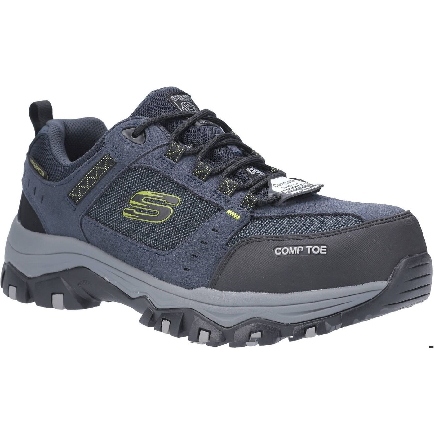 Skechers Greetah Composite Toe Cap Hiking Shoe-Navy-Black-Main