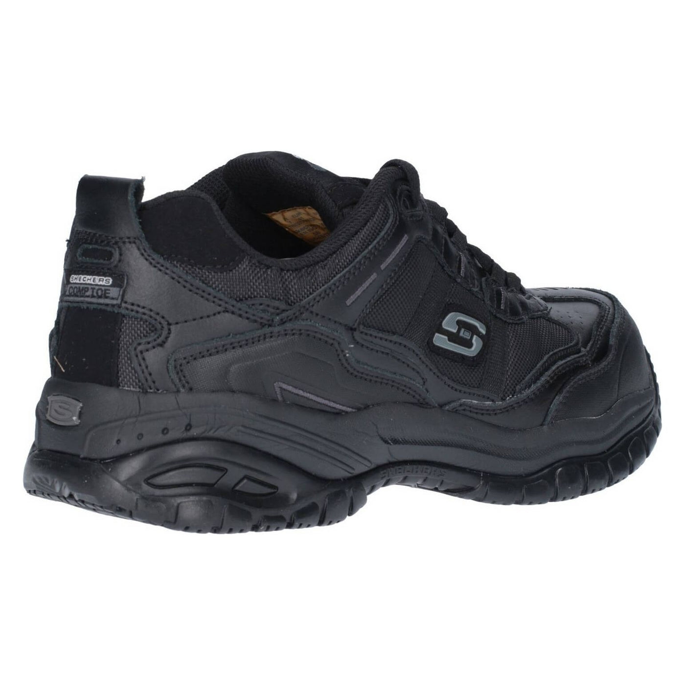 Skechers Grinnell Soft Stride Safety Shoes-Black-2
