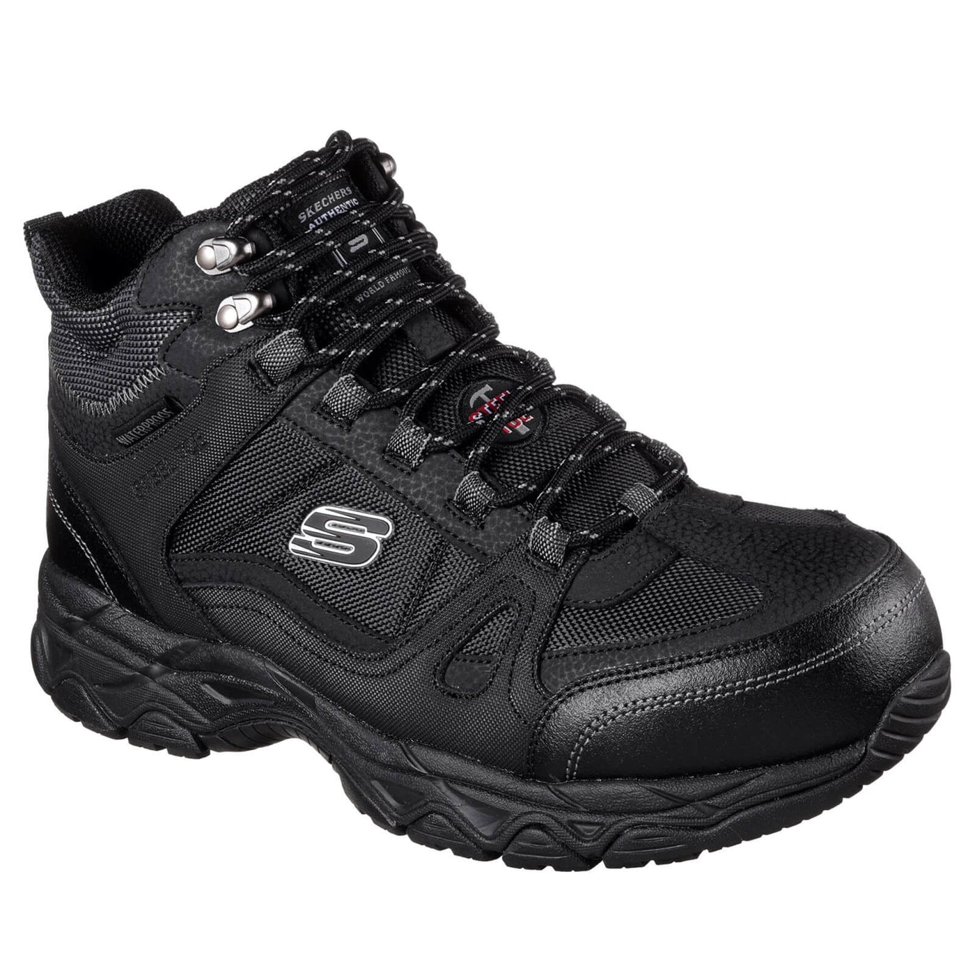 Skechers Ledom Safety Boots Black 1#colour_black