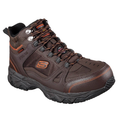 Skechers Ledom Safety Boots Brown 1#colour_brown