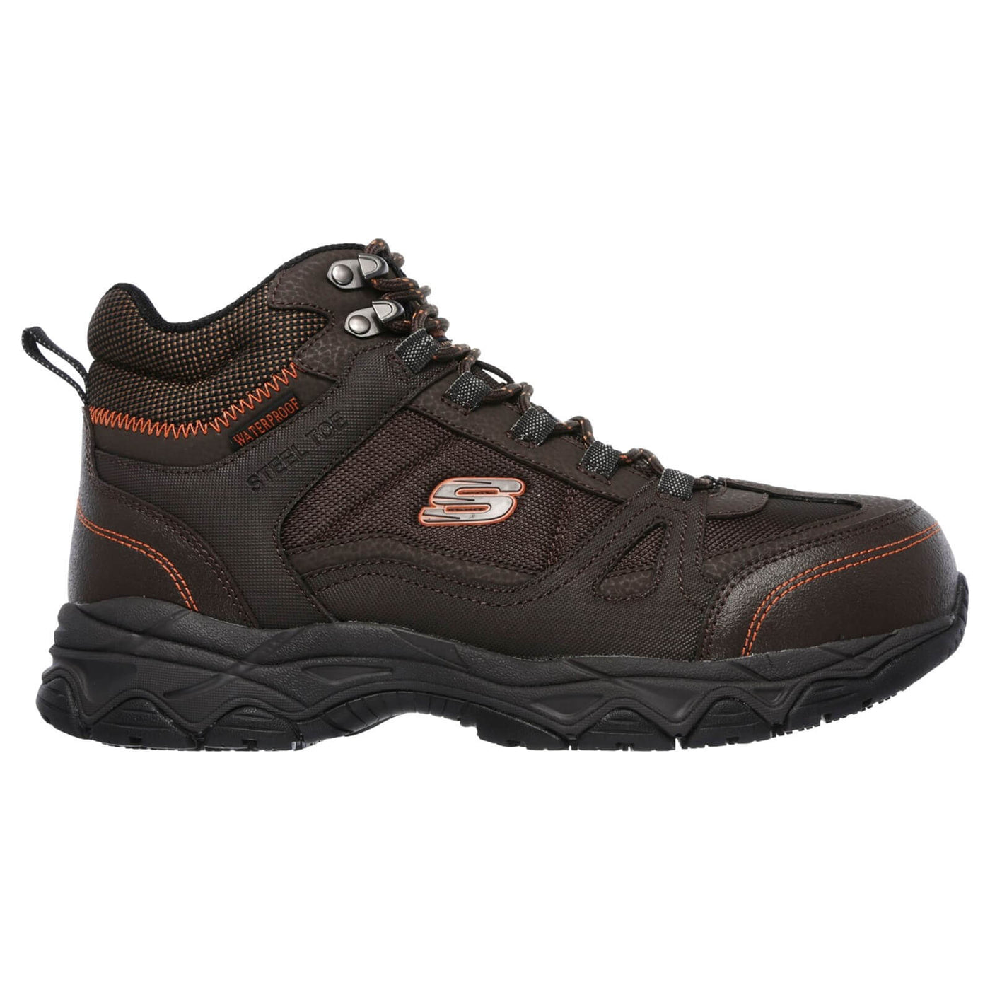 Skechers Ledom Safety Boots Brown 3#colour_brown