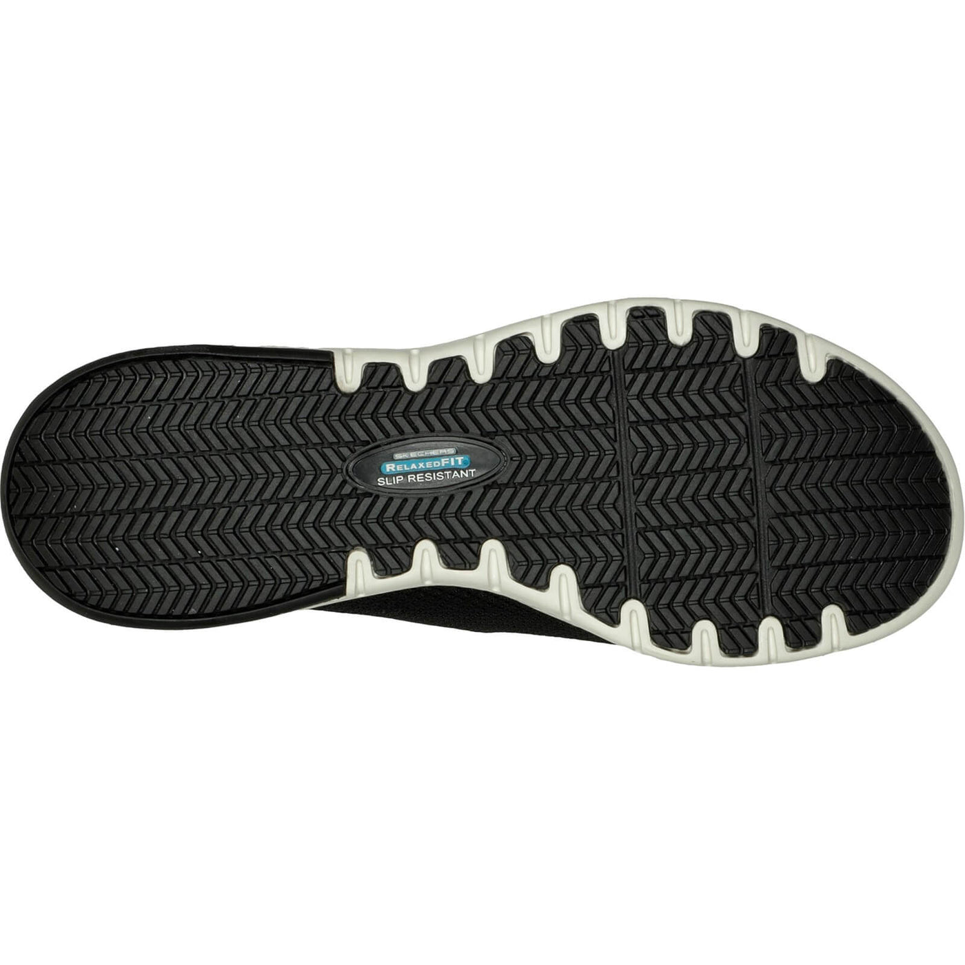 Skechers Marsing-Waiola Slip Resistant Safety Trainers Black/White 2#colour_black-white