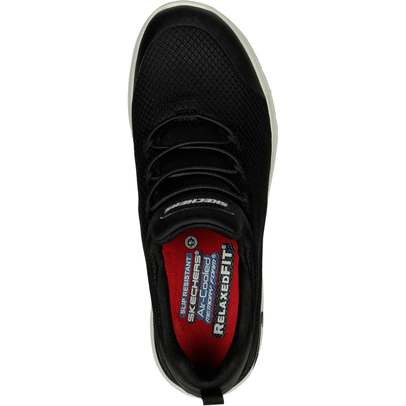 Skechers Marsing-Waiola Slip Resistant Safety Trainers Black/White 4#colour_black-white