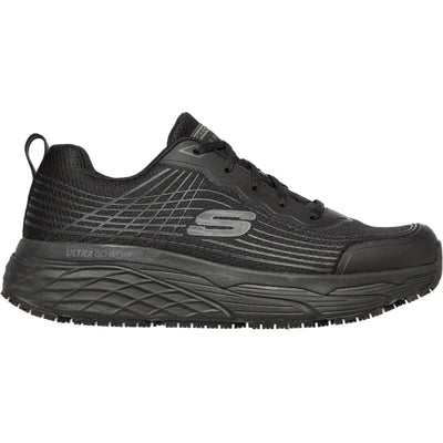 Skechers Relaxed Fit Max Cushioning Elite Work Trainers Black 3#colour_black