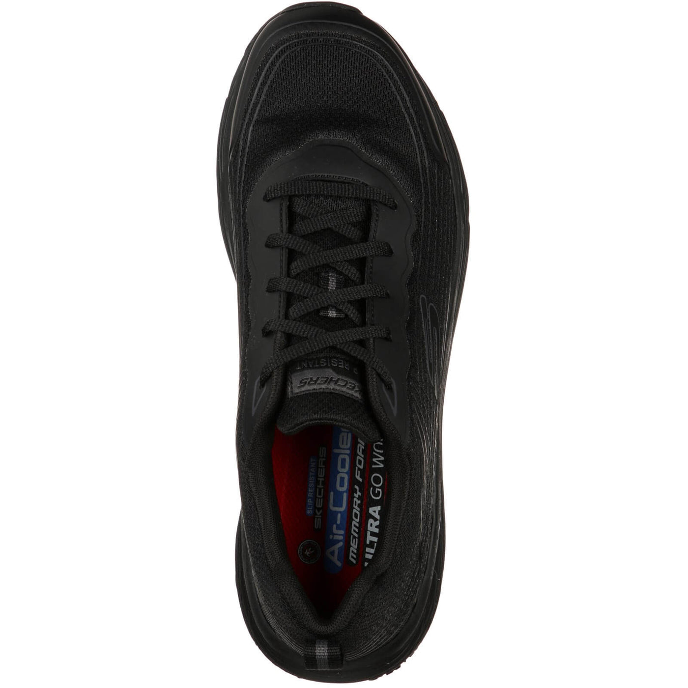 Skechers Relaxed Fit Max Cushioning Elite Work Trainers Black 4#colour_black