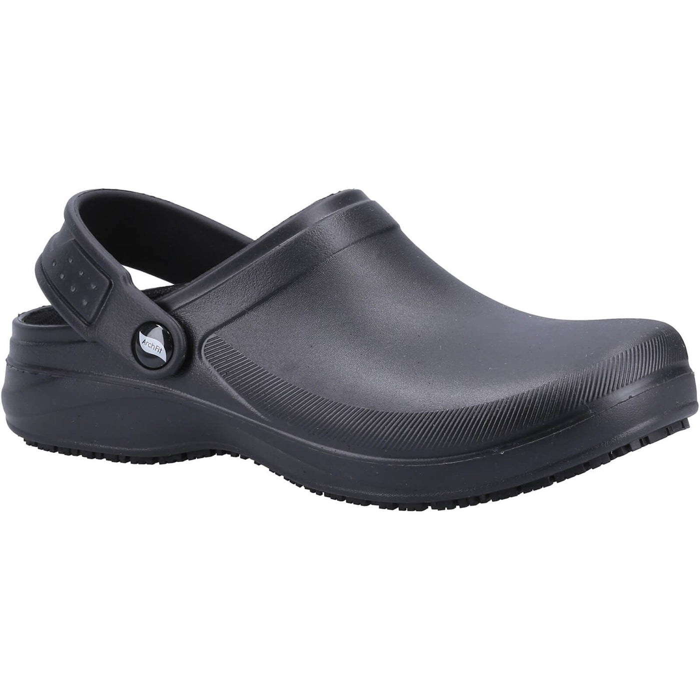 Skechers Riverbound Slip Resistant SR Clogs Black 1#colour_black