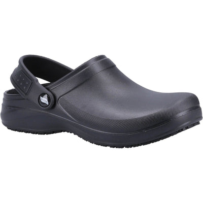 Skechers Riverbound Slip Resistant SR Clogs Black 1#colour_black