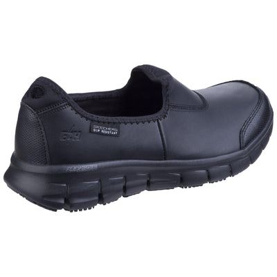 Skechers Sure Track Slip Resistant Work Shoes-Black-2