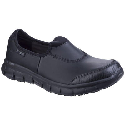 Skechers Sure Track Slip Resistant Work Shoes-Black-Main