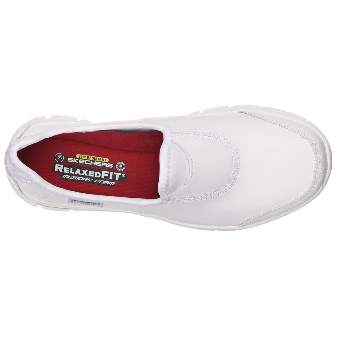 Skechers Sure Track Slip Resistant Work Shoes-White-6