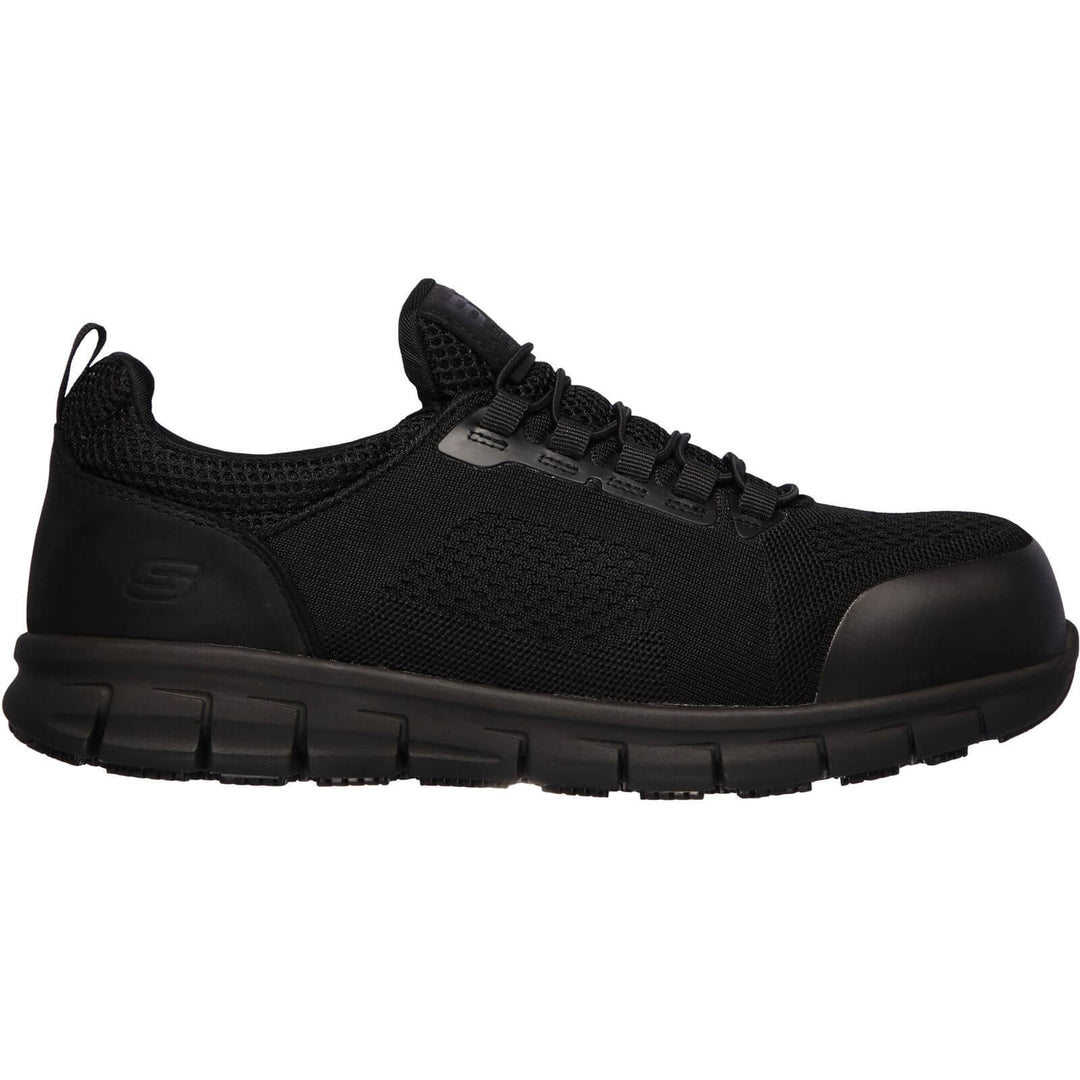 Skechers Synergy Omat Safety Trainers Black 3#colour_black