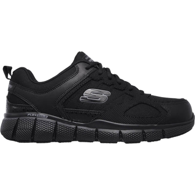 Skechers Telphin Sanphet Slip Resistant Shoes Black 3#colour_black