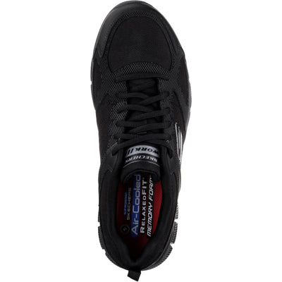 Skechers Telphin Sanphet Slip Resistant Shoes Black 4#colour_black