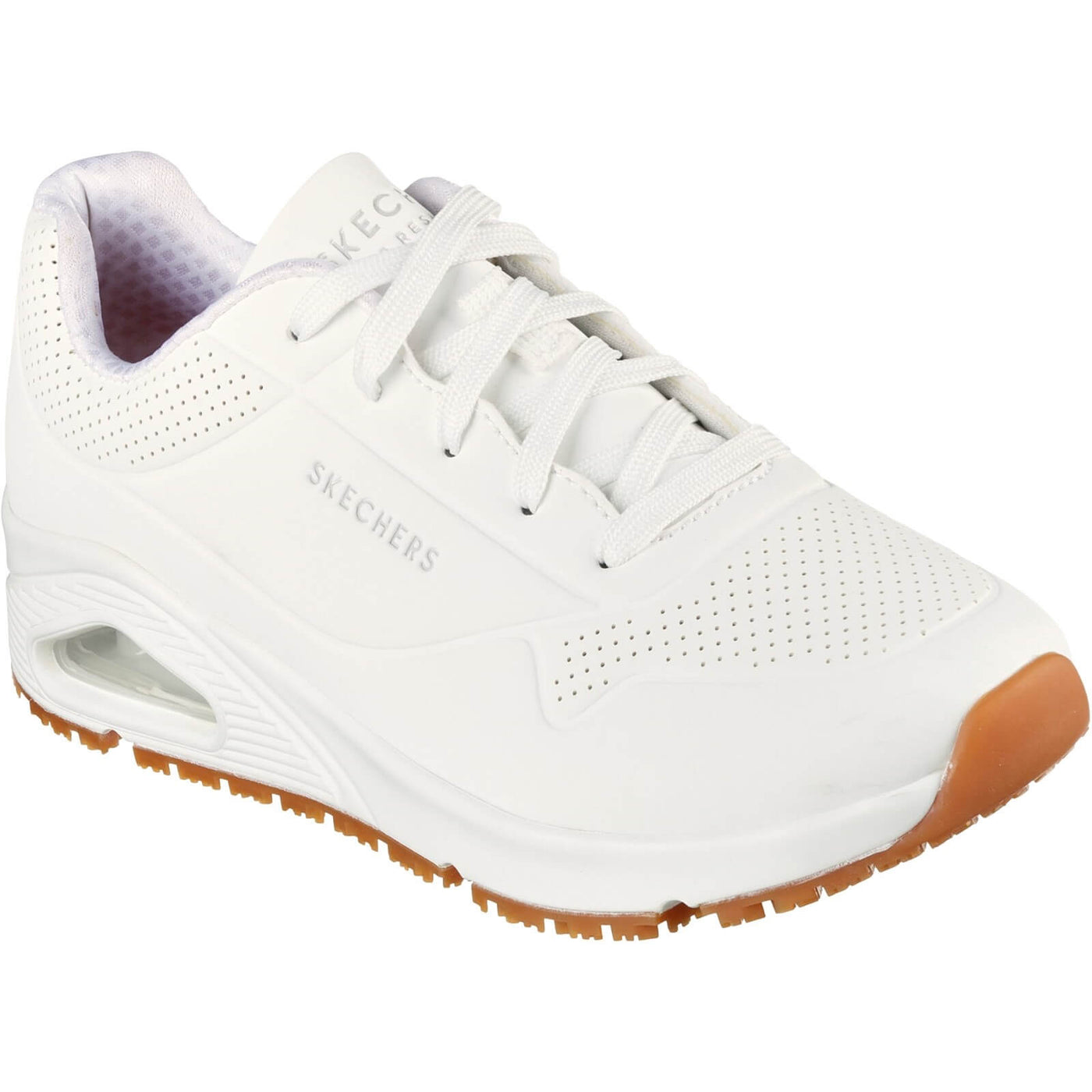 Skechers Work Relaxed Fit: Uno SR Safety Shoes White 1#colour_white