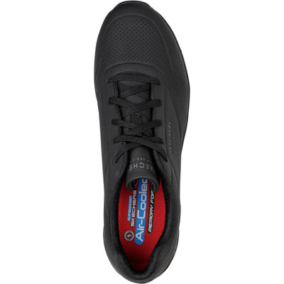 Skechers Work Relaxed Fit: Uno SR - Sutal Work Shoes Black 3#colour_black