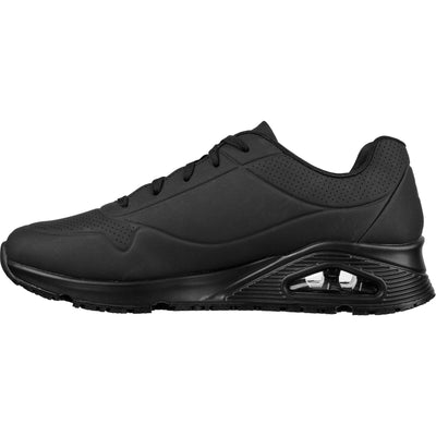 Skechers Work Relaxed Fit: Uno SR - Sutal Work Shoes Black 4#colour_black
