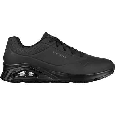 Skechers Work Relaxed Fit: Uno SR - Sutal Work Shoes Black 5#colour_black
