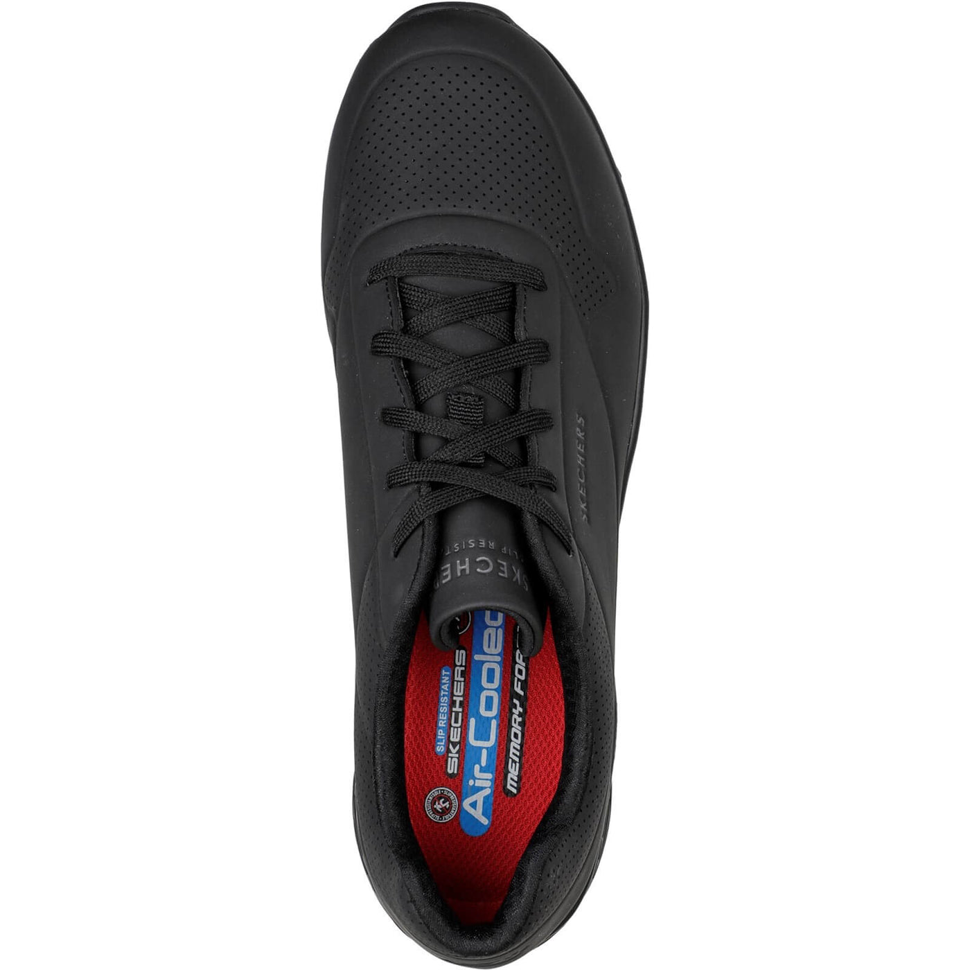 Skechers Work Relaxed Fit: Uno SR - Sutal Work Shoes Black 6#colour_black